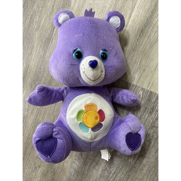 Care Bears 2013 Harmony Teddy Bear 12" Purple Rainbow Flower Plush Kelly Toy - Picture 1 of 8